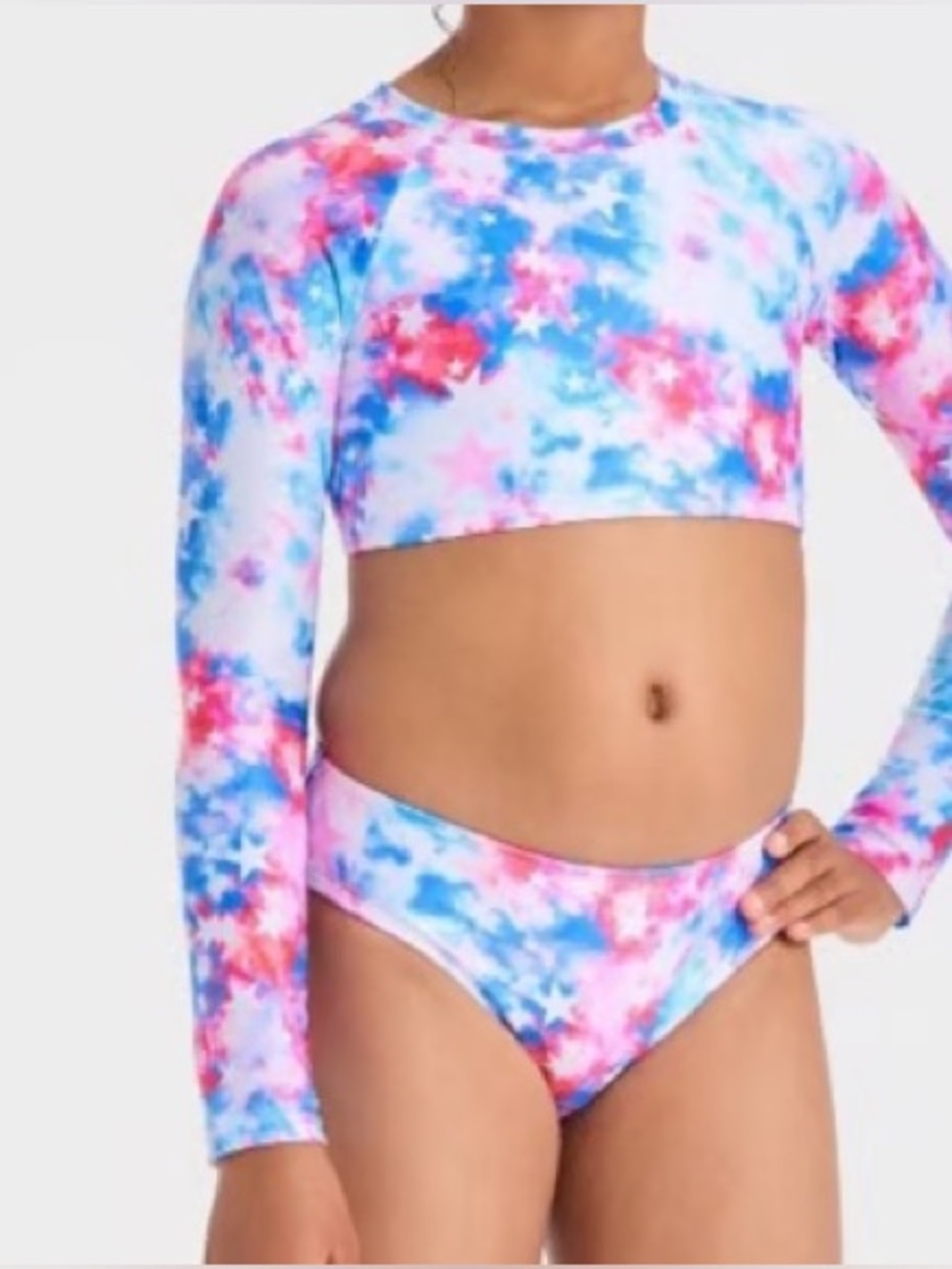 Kids Girls tweens Cat & Jack multicoloured swimsuit L 
Size 10 size 12